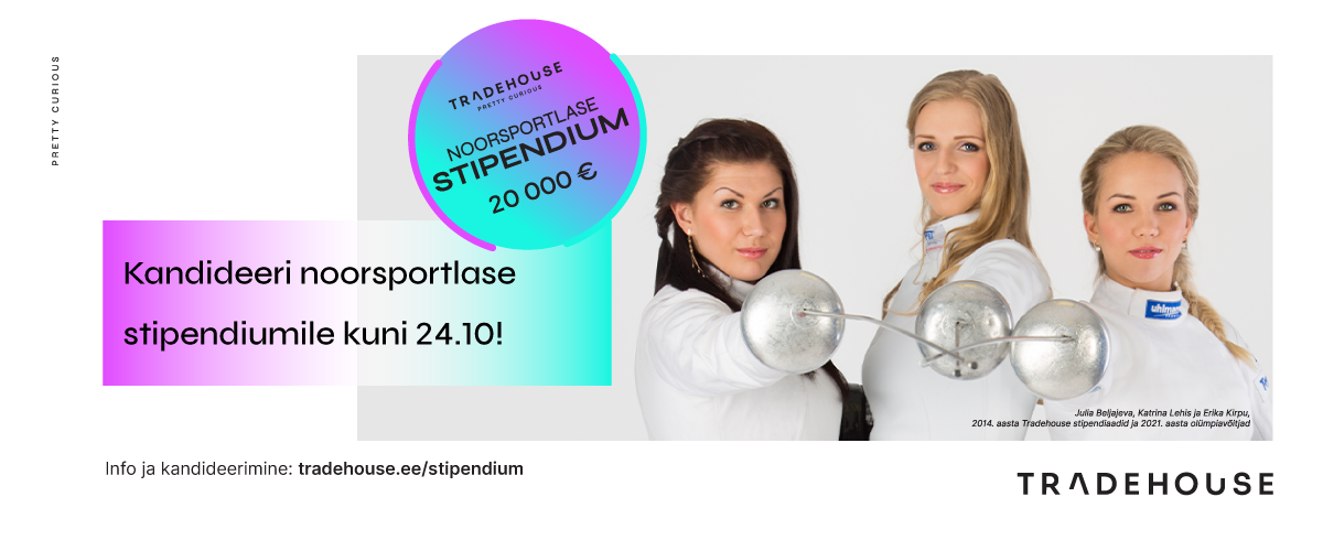 Tradehouse OÜ Noorsportlase Stipendiumile kandideerimine on avatud – jagamisele läheb 20 000 eurot toetusraha