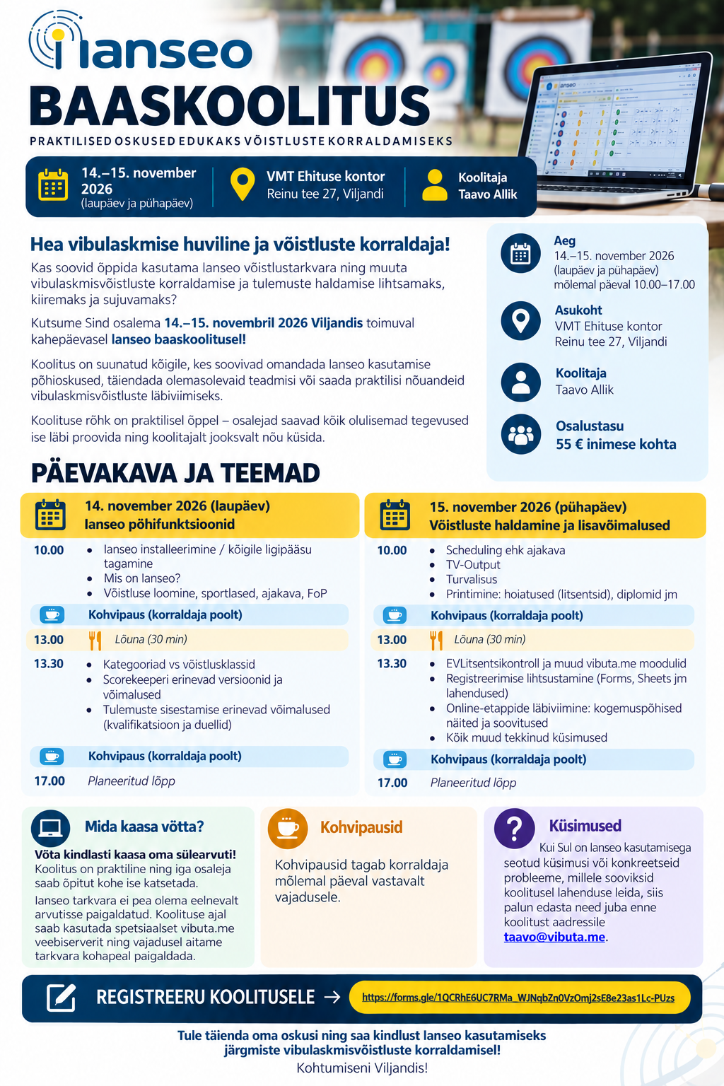 IANSEO BAASKOOLITUSELE SAAB REGISTREERUDA KUNI 09.11.2026